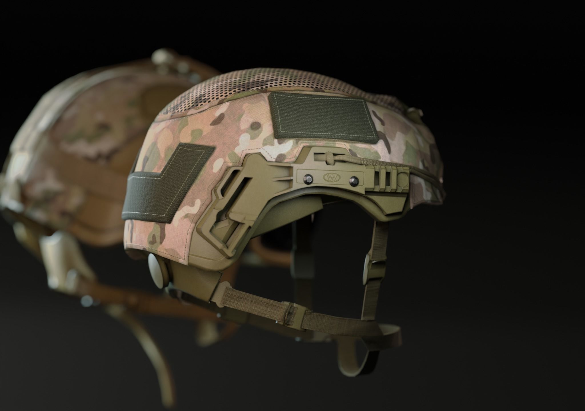 US COMBAT HELMETS ACH-IHPS Low-poly 3D model_10