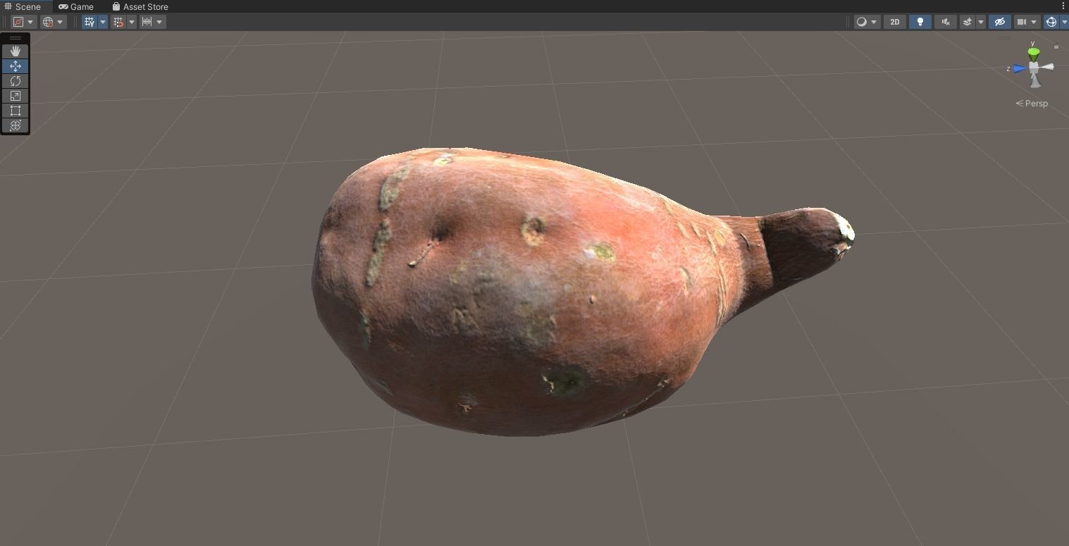 Sweet Potato Low-poly 3D model_7
