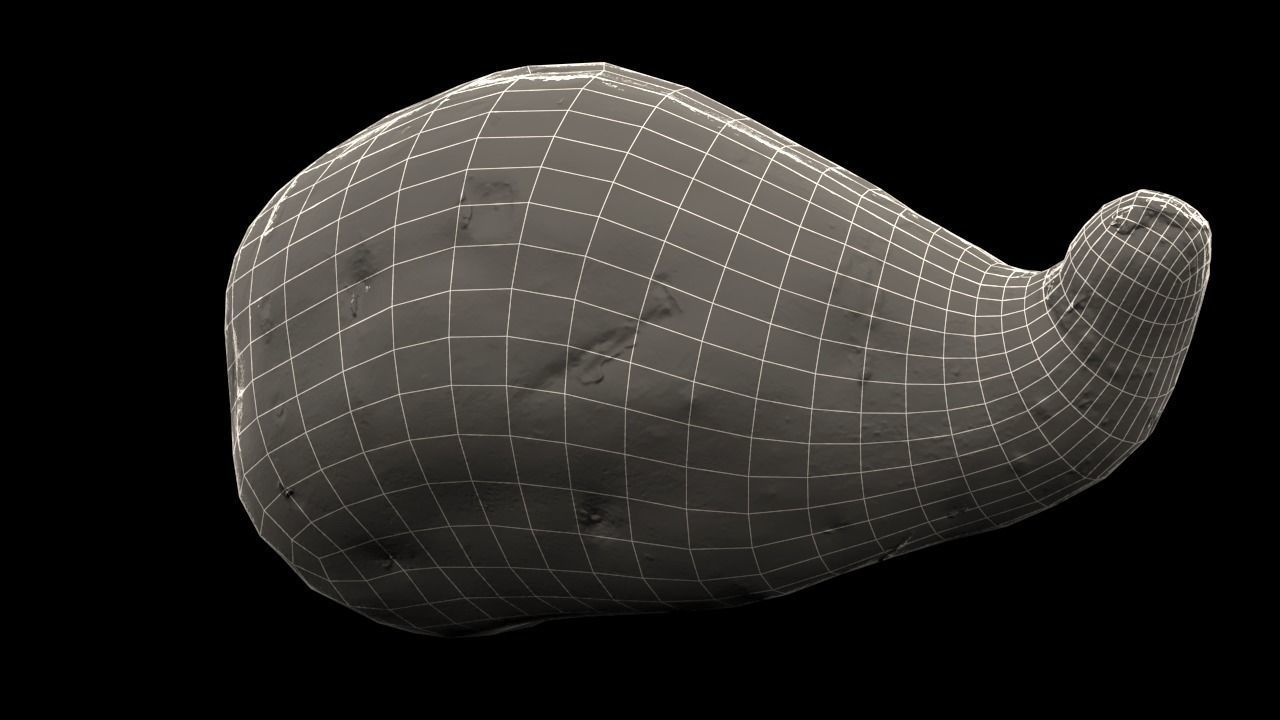 Sweet Potato Low-poly 3D model_6