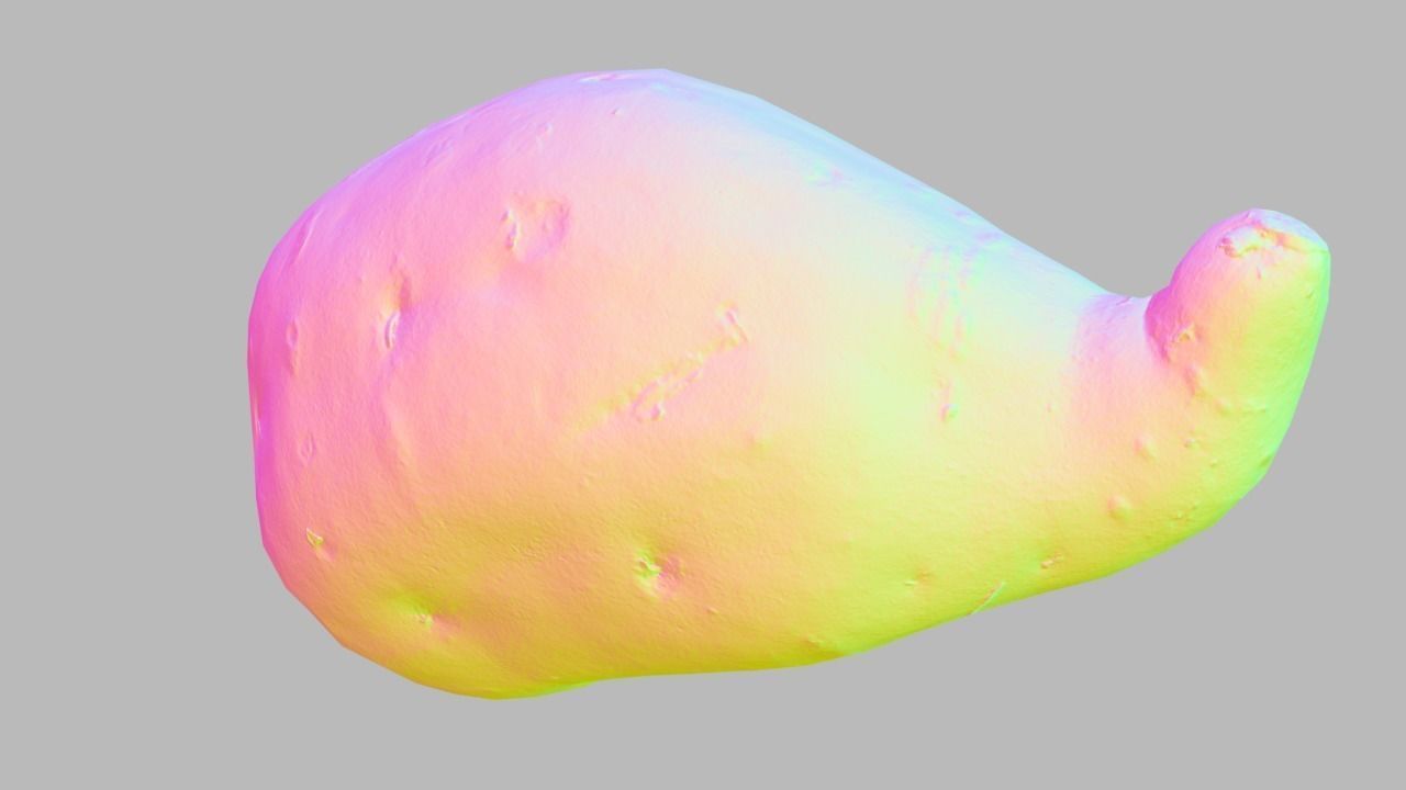 Sweet Potato Low-poly 3D model_5
