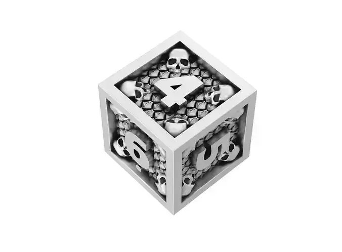 Skull Dice Set for Dungeons and Dragons game 3D print model
