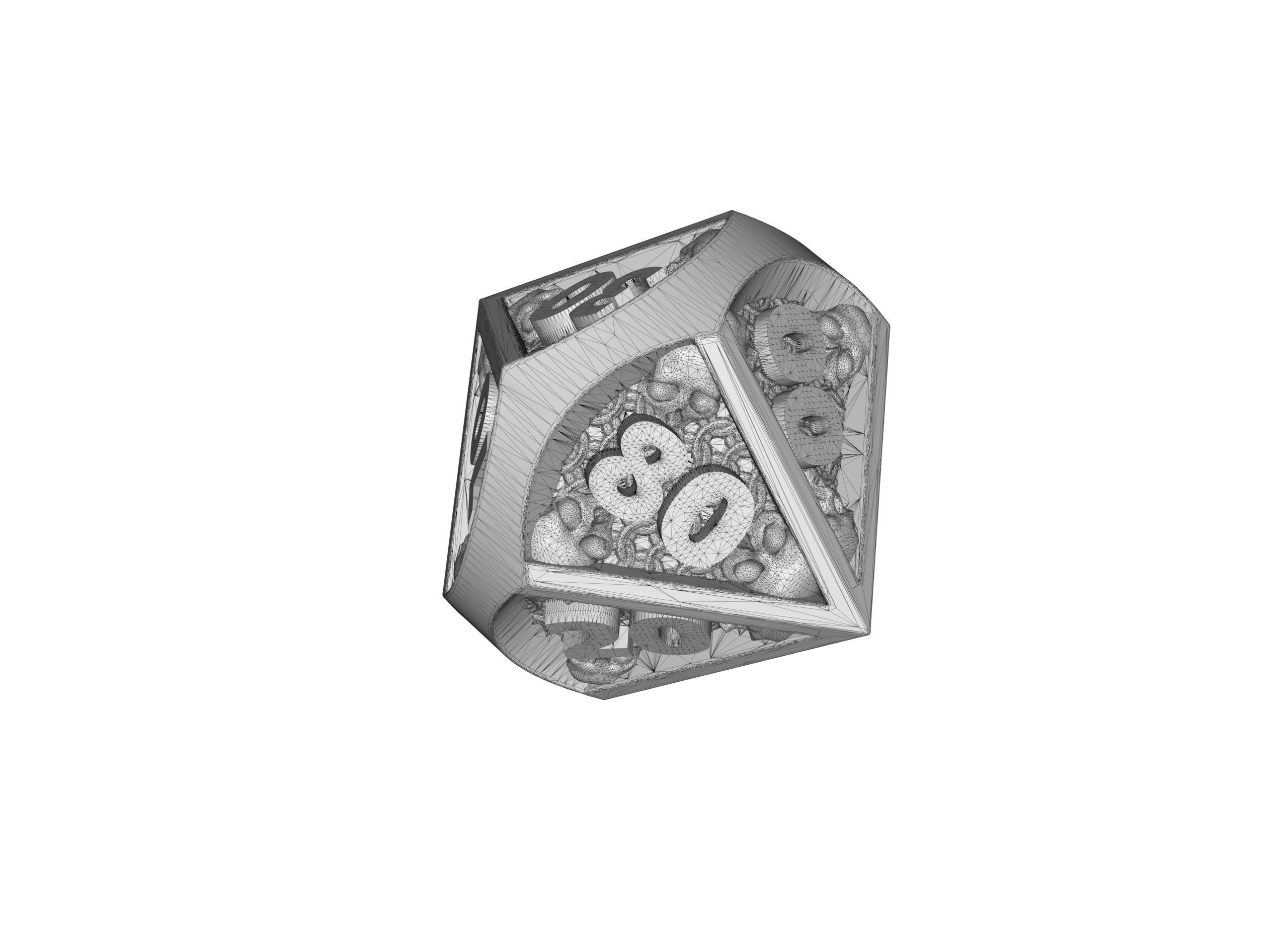 Skull Dice Set for Dungeons and Dragons game 3D print model_7