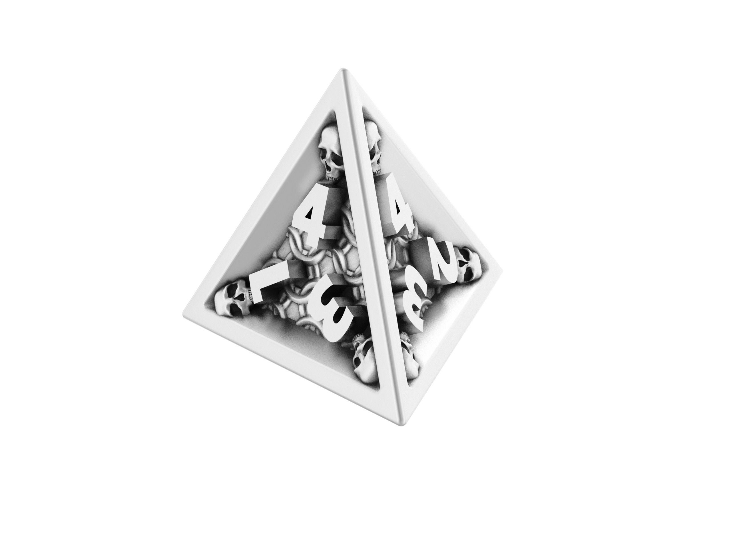 Skull Dice Set for Dungeons and Dragons game 3D print model_12