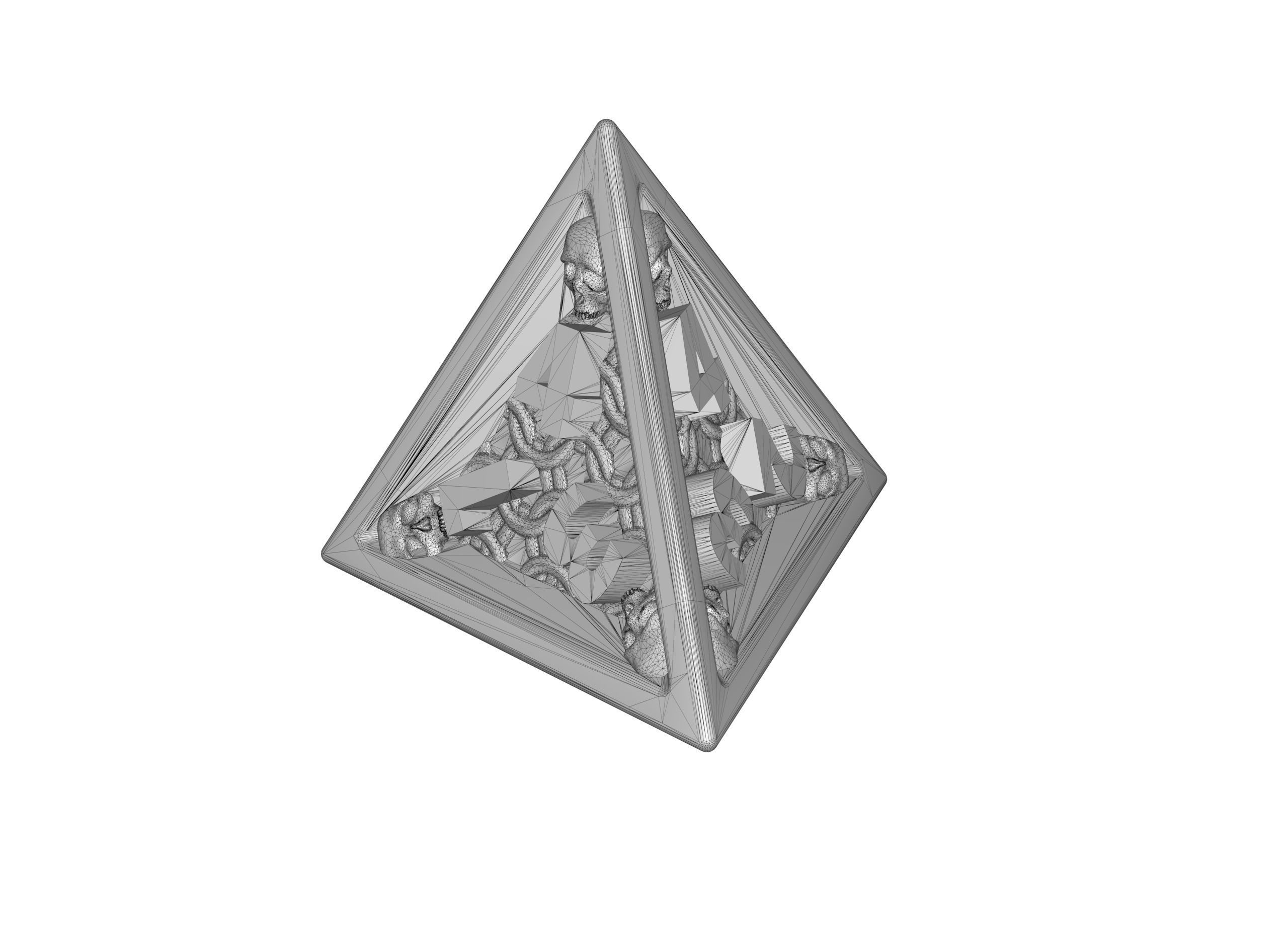 Skull Dice Set for Dungeons and Dragons game 3D print model_13