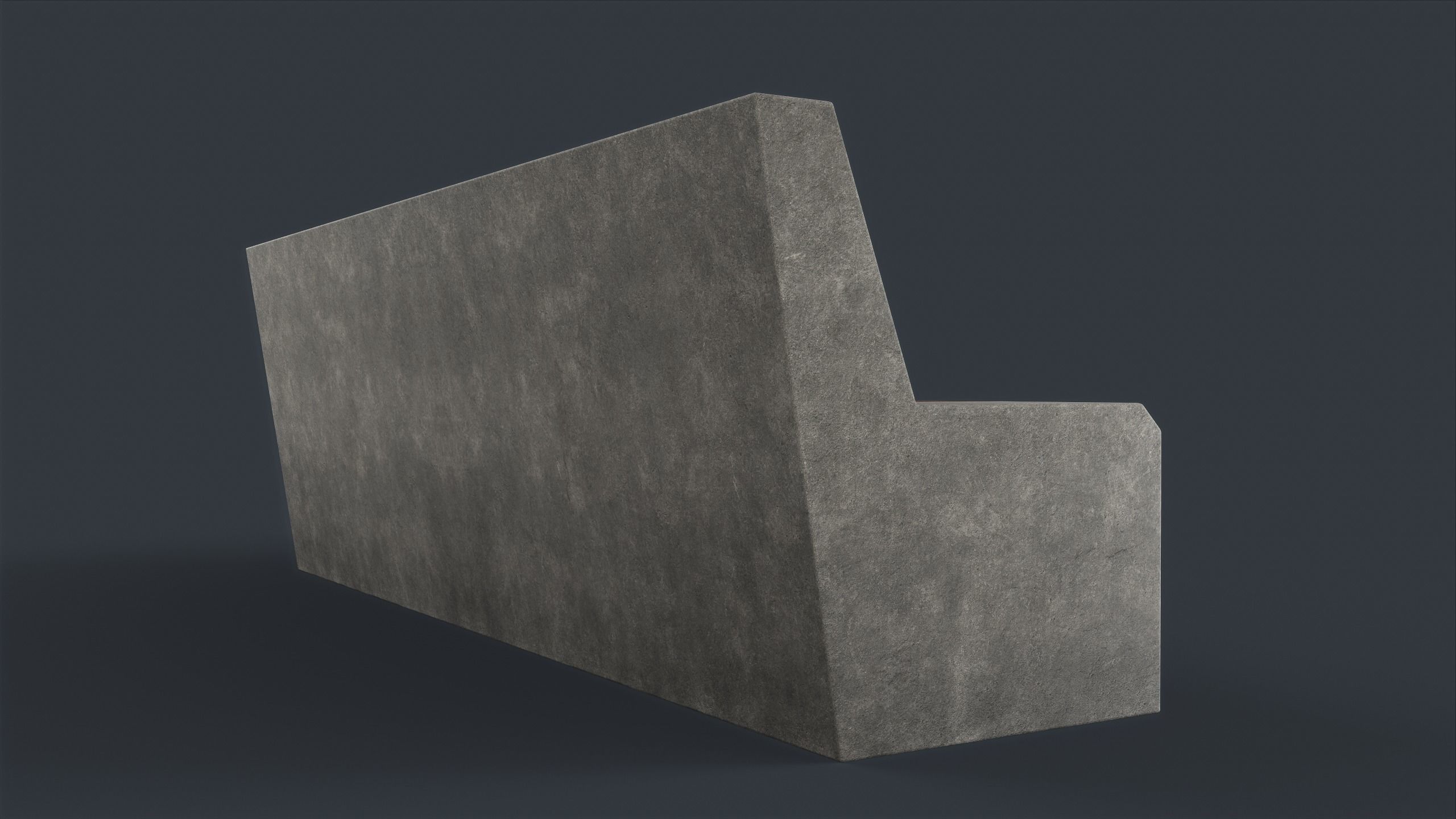 Modern Outdoor Bench 32 PBR Game Ready Low-poly 3D model_8