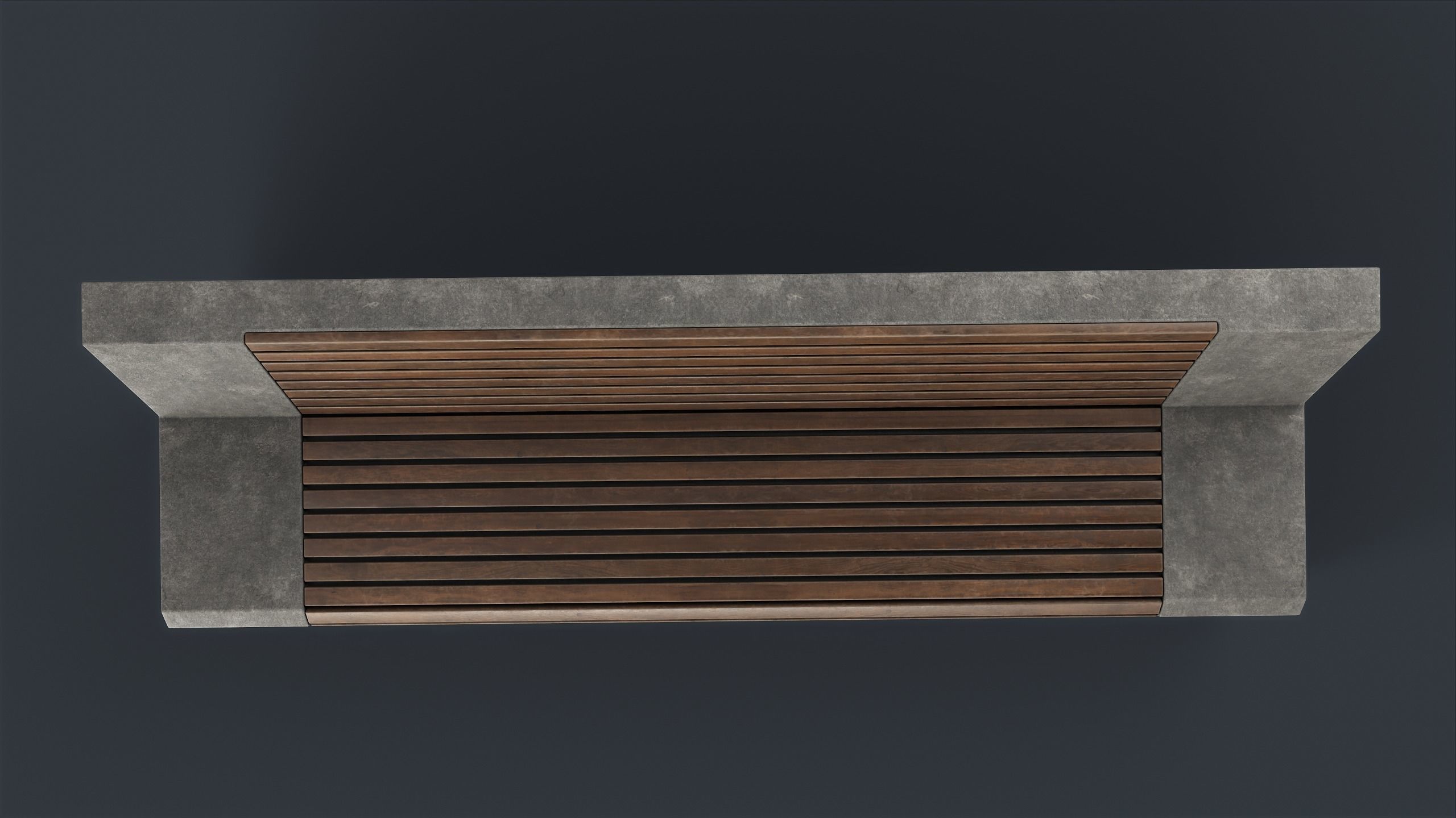 Modern Outdoor Bench 32 PBR Game Ready Low-poly 3D model_5