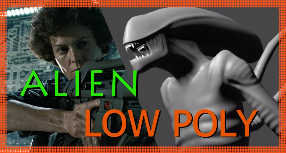 Xenomorph Alien Low-poly 3D model