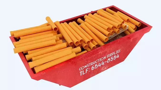 Industrial Container with PVC Pipes