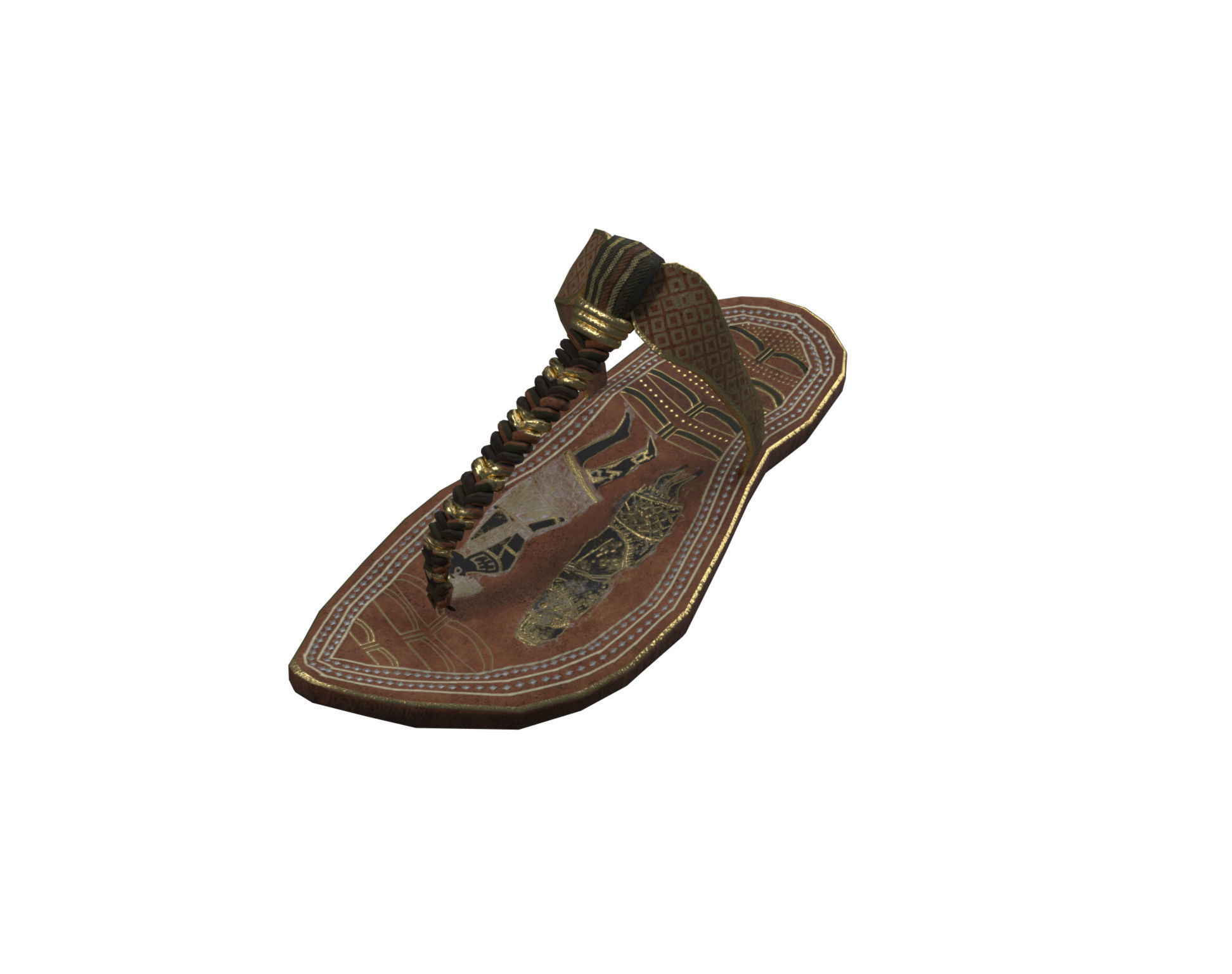 Cleopatra egyptian woman 3D model_13