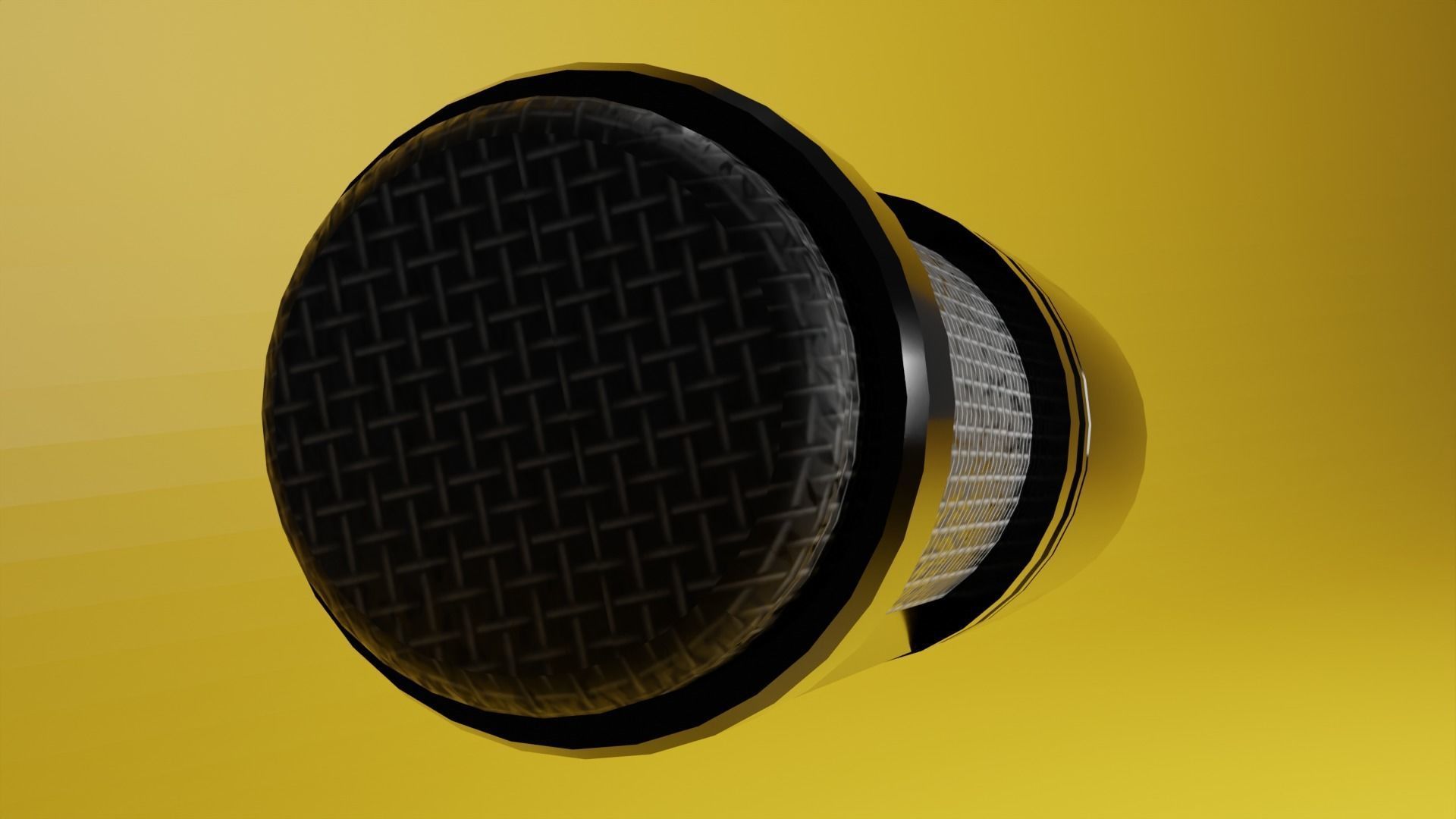 Microphone - Podcast Low poly game ready Low-poly 3D model_4