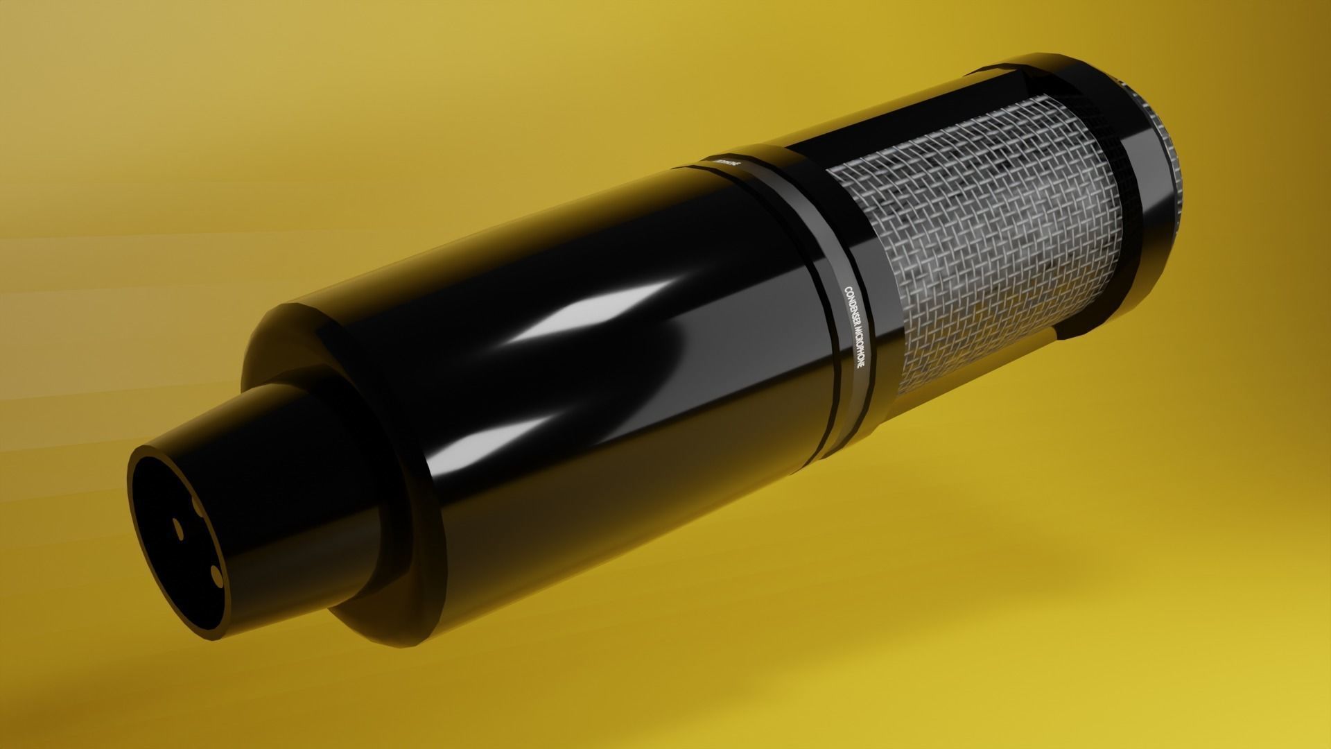 Microphone - Podcast Low poly game ready Low-poly 3D model_1