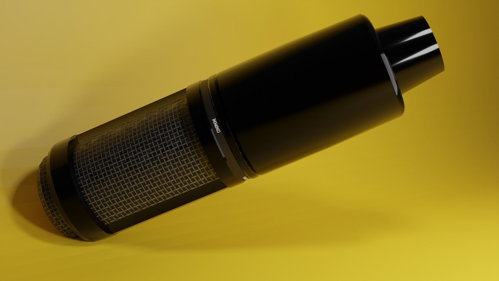 Microphone - Podcast Low poly game ready Low-poly 3D model_2