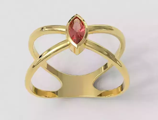 Marquise Ring 3D print model