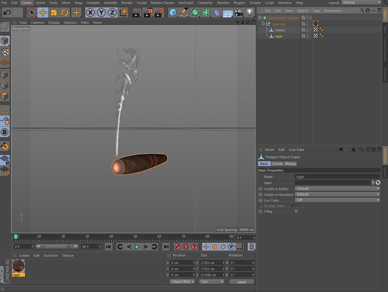 Cigar with smoke 3D model_17
