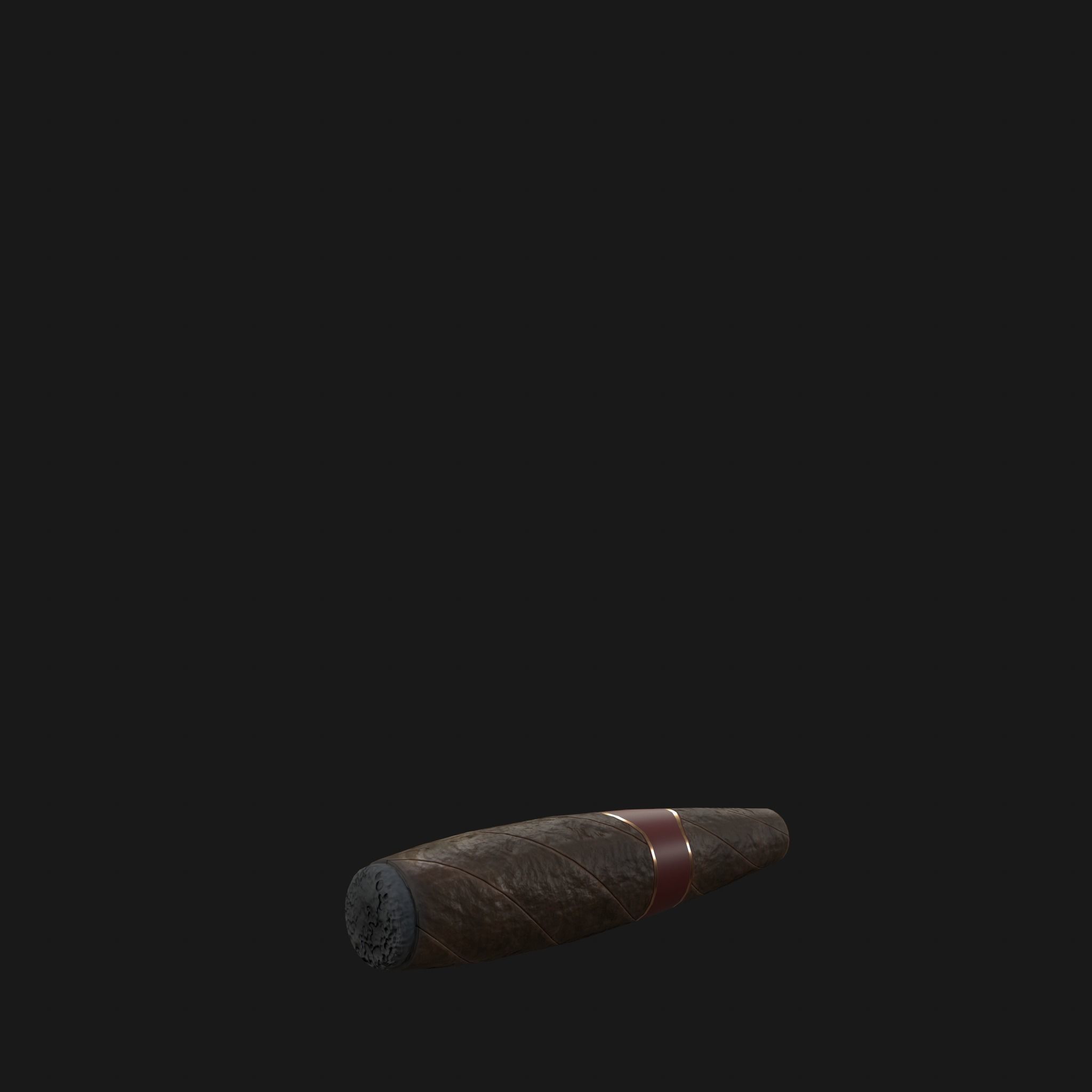 Cigar with smoke 3D model_4