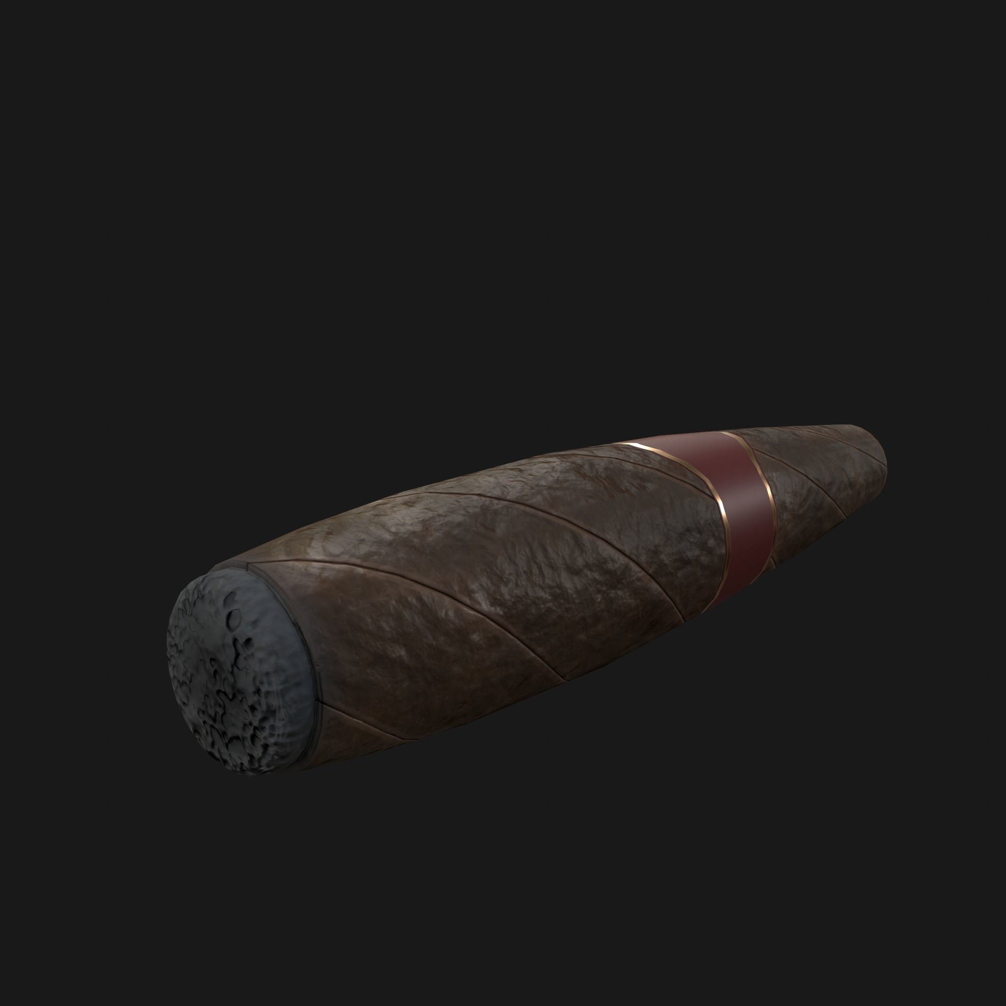 Cigar with smoke 3D model_6