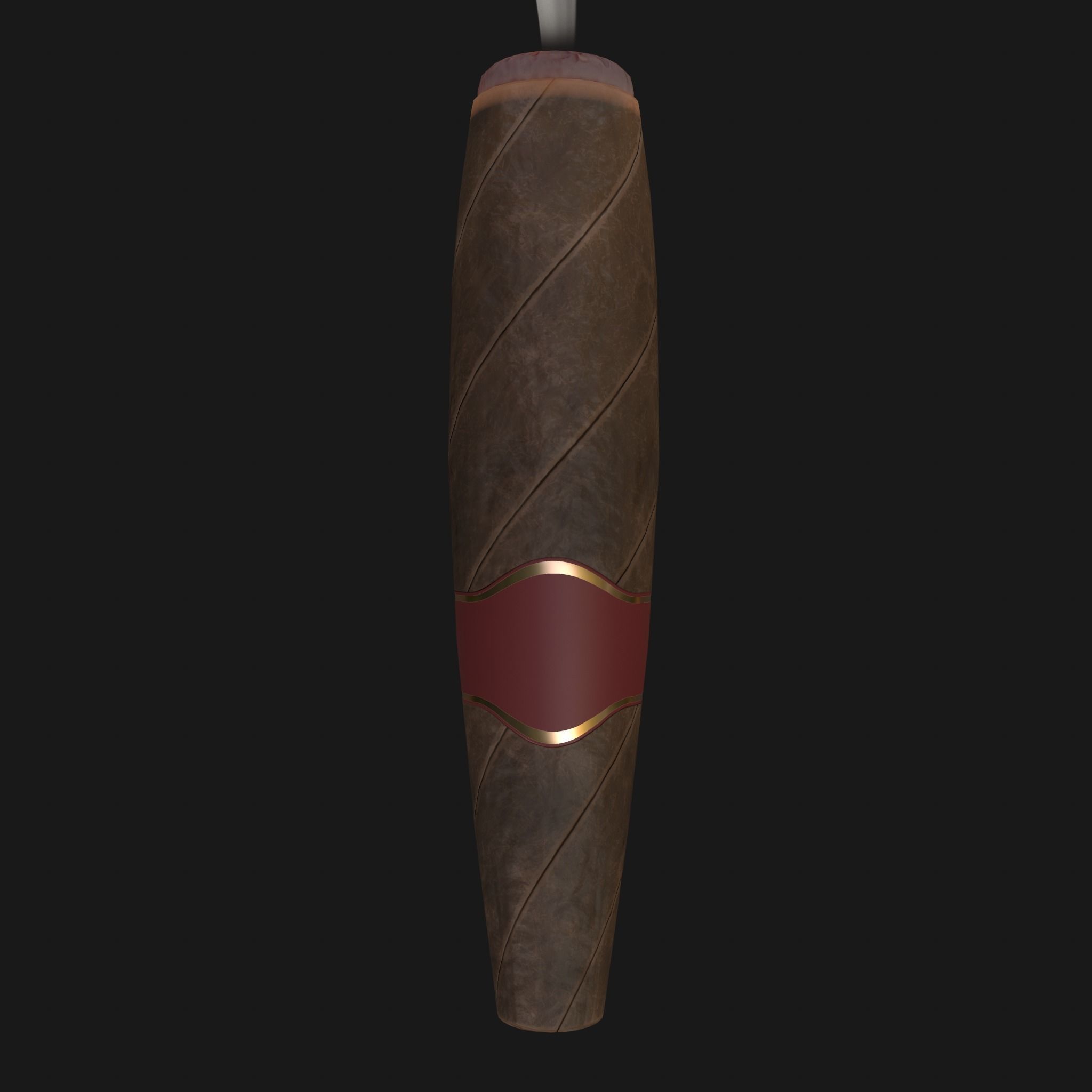 Cigar with smoke 3D model_10