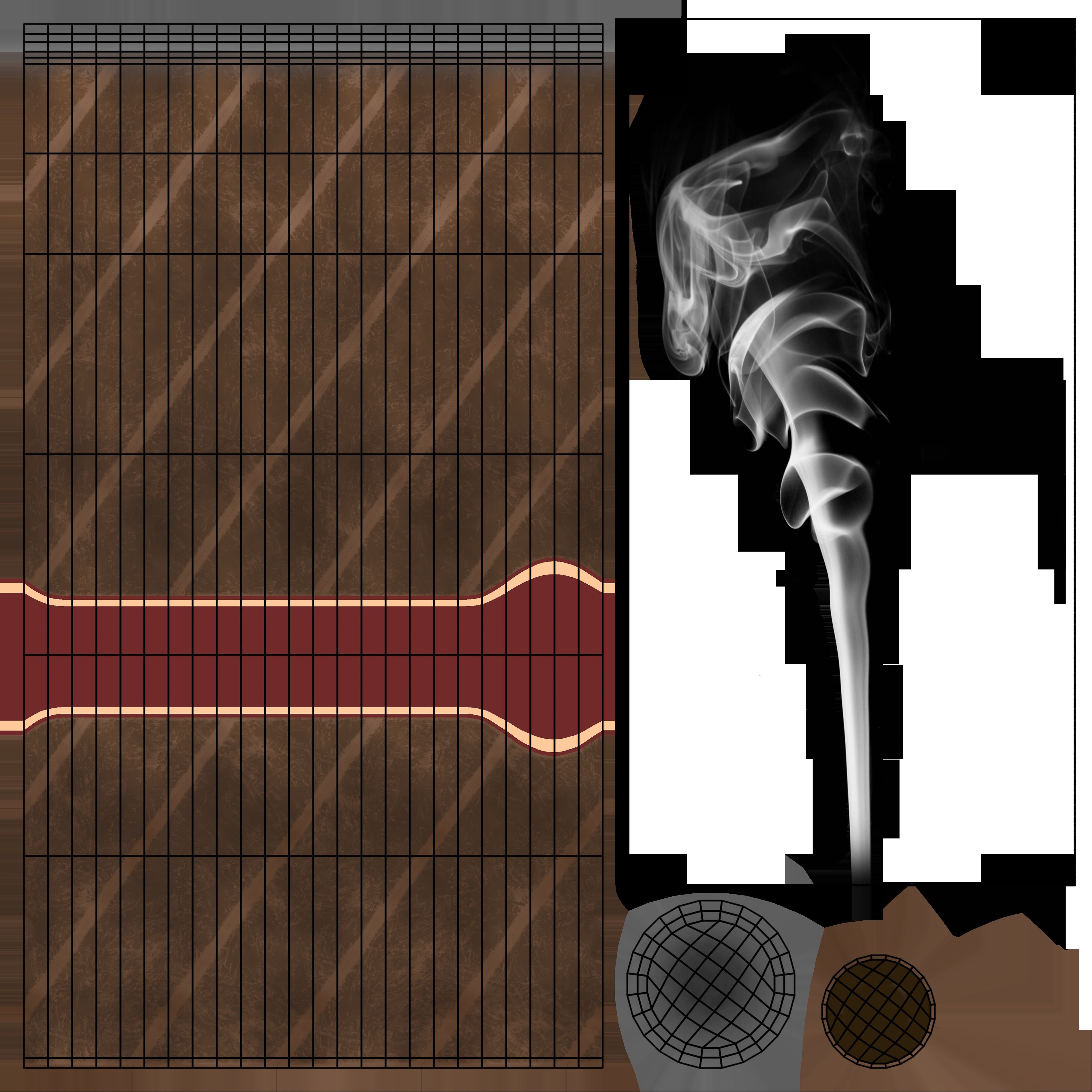 Cigar with smoke 3D model_18