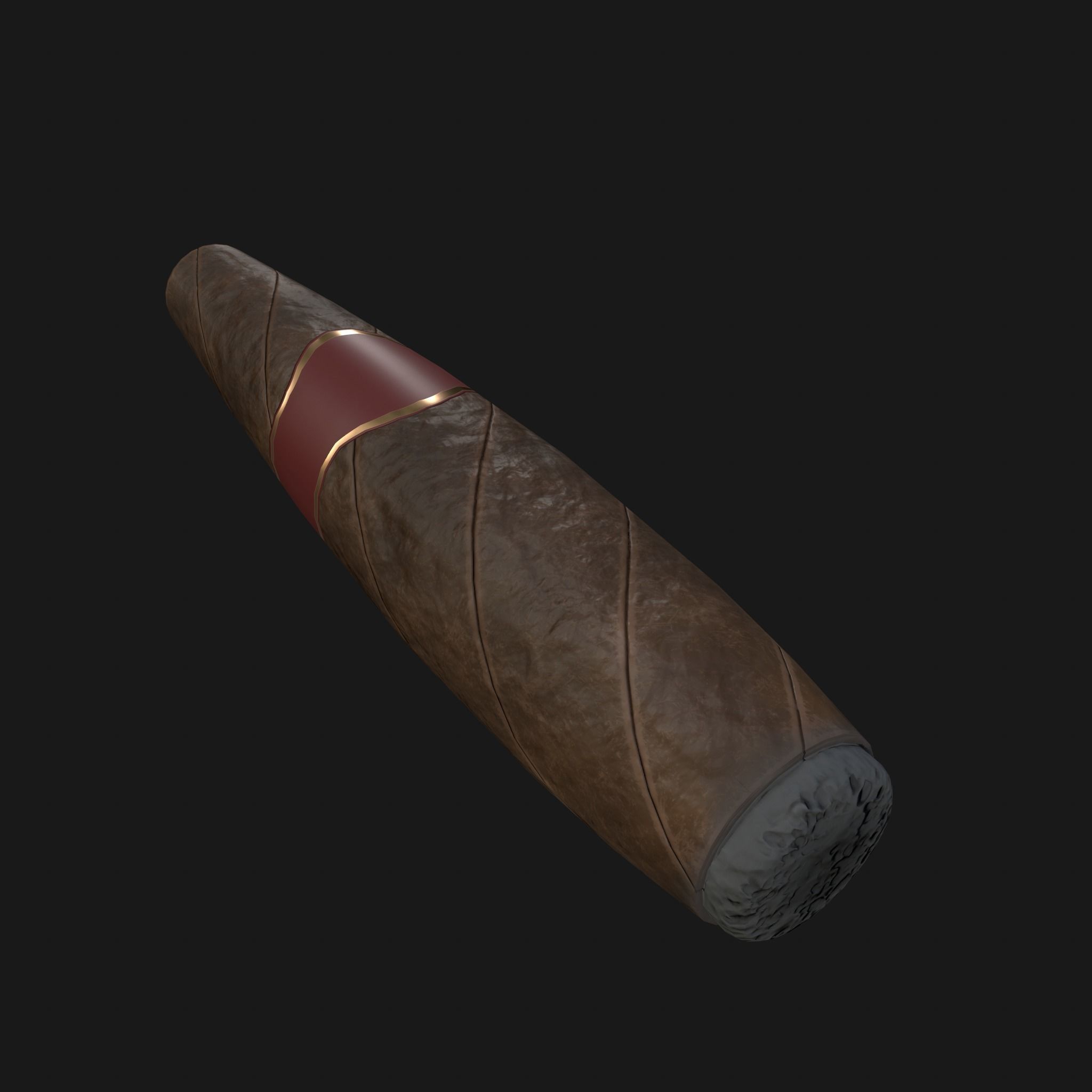 Cigar with smoke 3D model_8