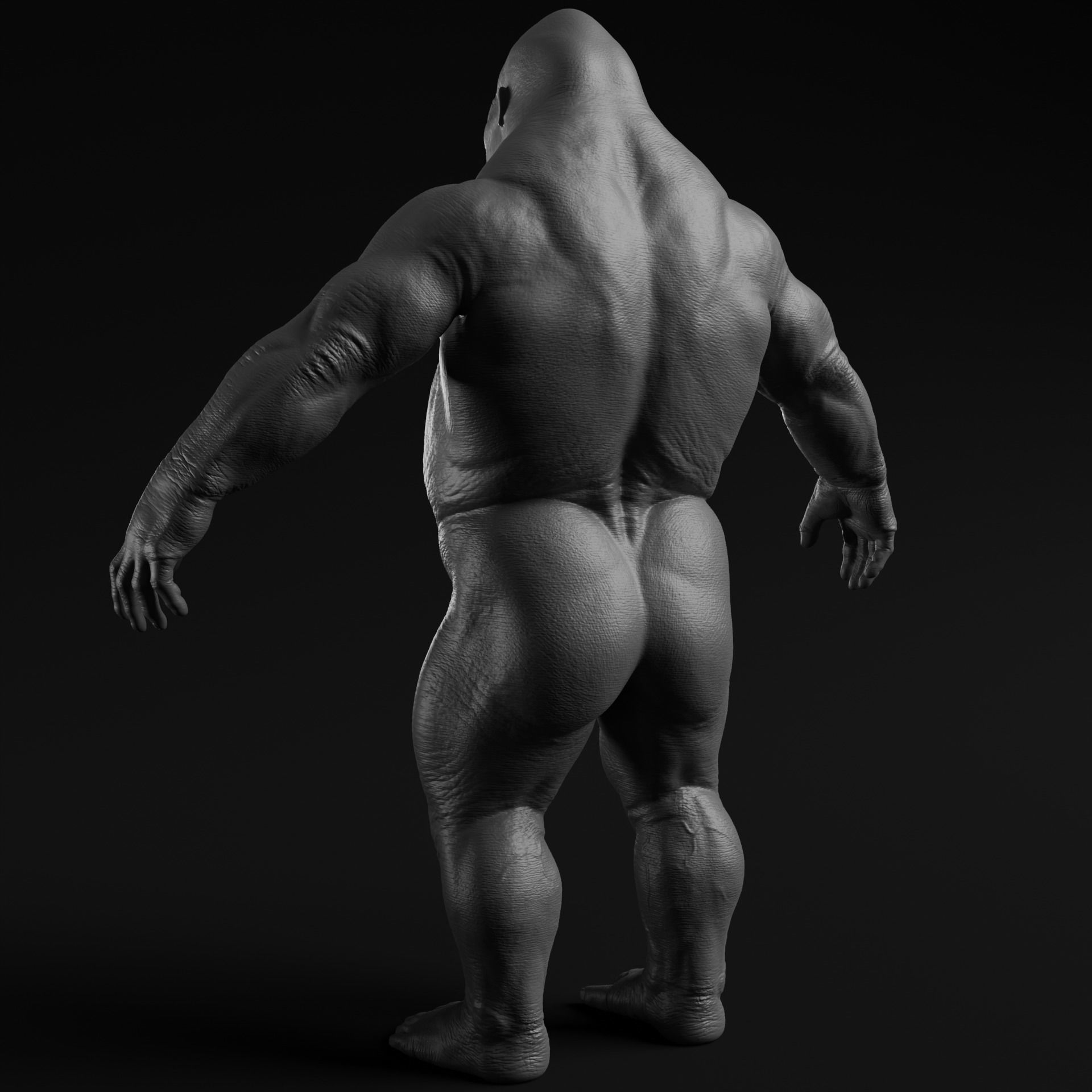 Gorilla - Highpoly Sculpture 3D model  3D model_7