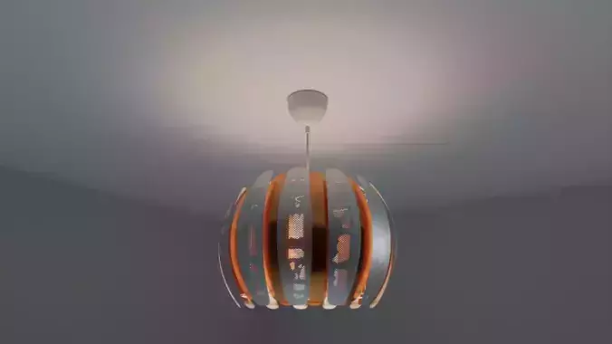 Modern Handing Lamp - Steel and Copper