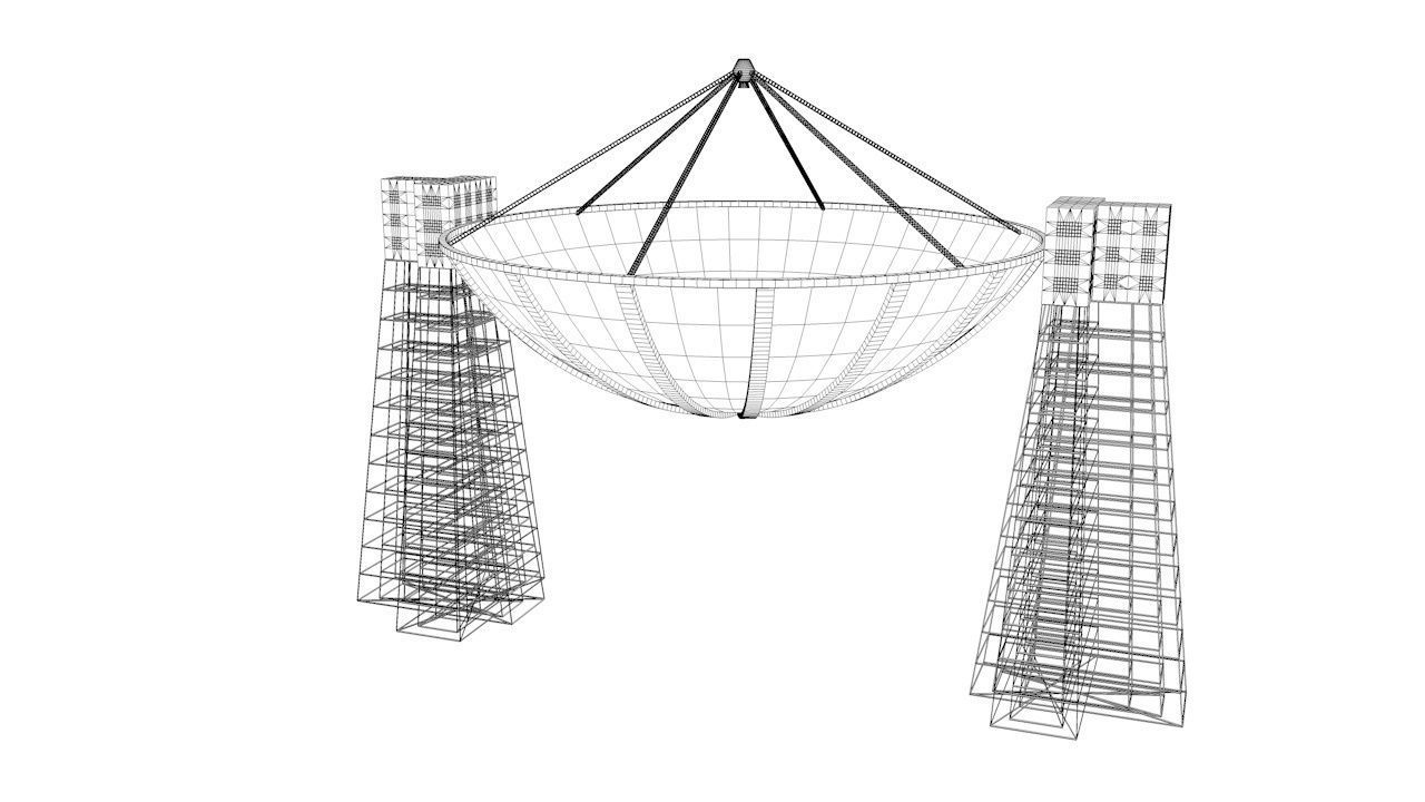 Radio telescope 3D model_3