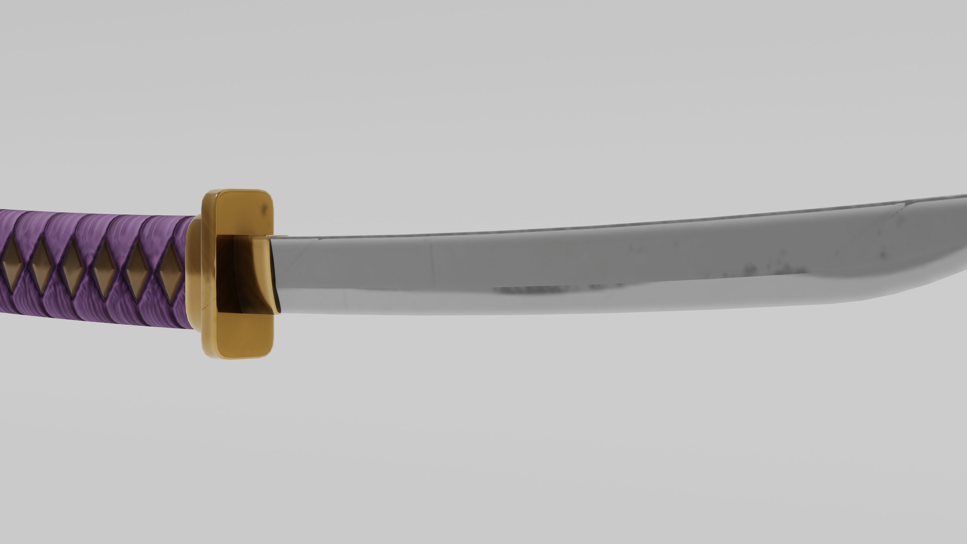 Japanese Furniture Kit - 3 Swords kit Low-poly 3D model_10