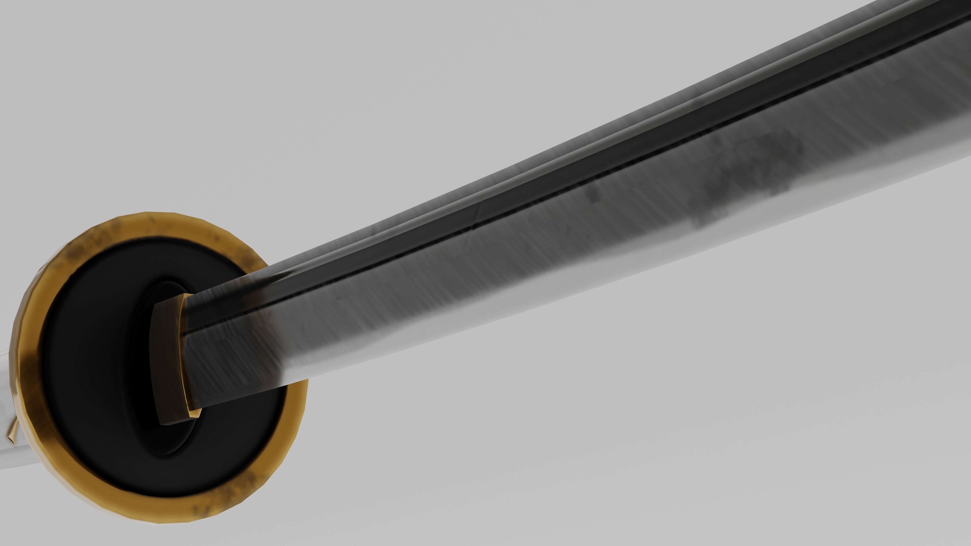 Japanese Furniture Kit - 3 Swords kit Low-poly 3D model_14