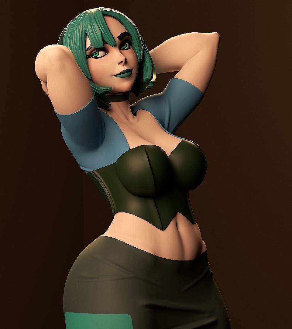 Gwen Total drama island 3D print model_1
