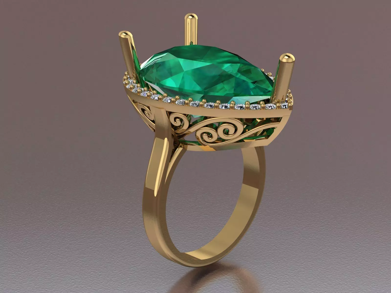 Diamond Ring 206 3D print model