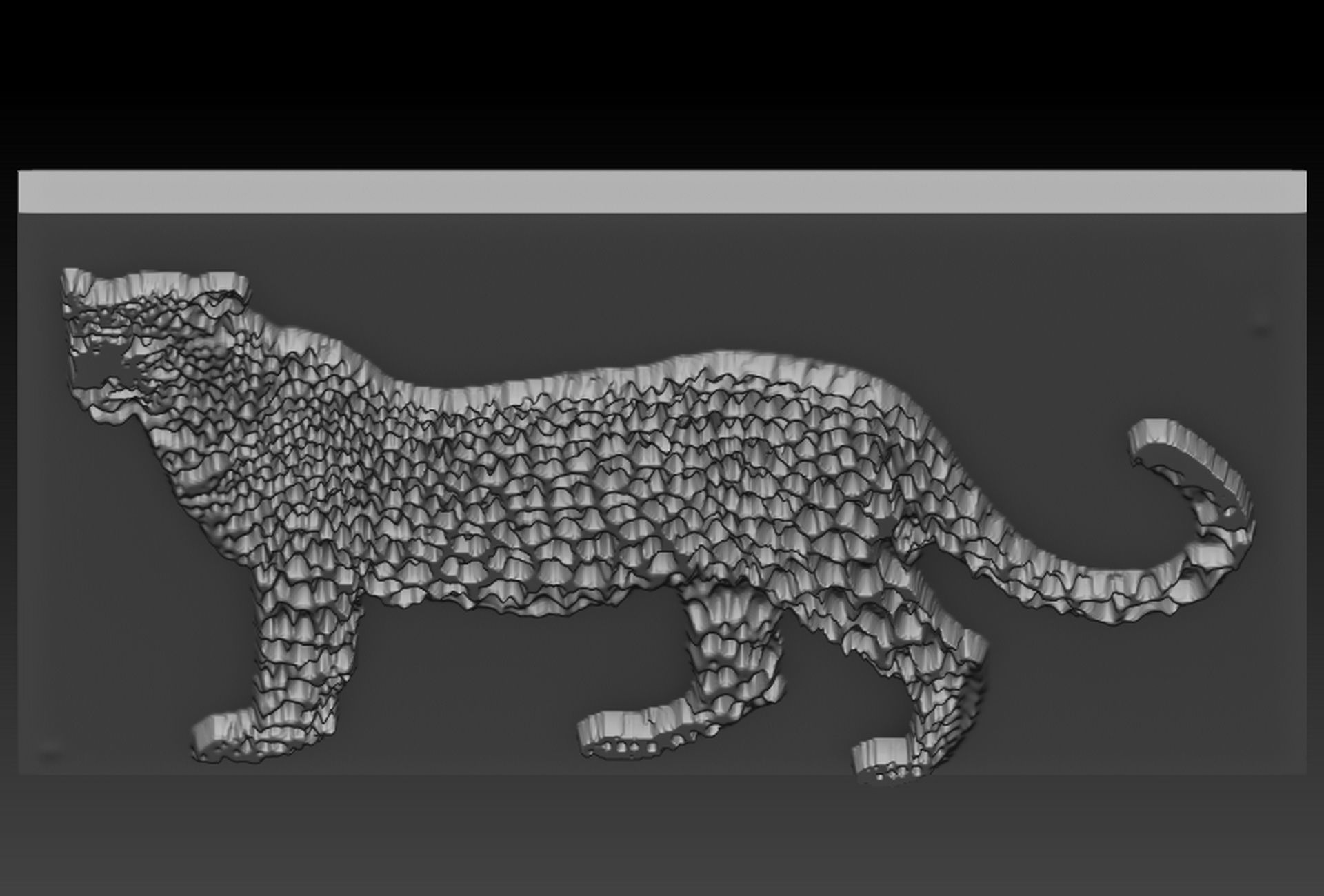 Cheetah plate with holes 3D print model_3
