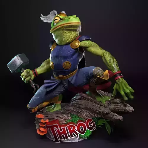 Throg the frog - thor 3D print model