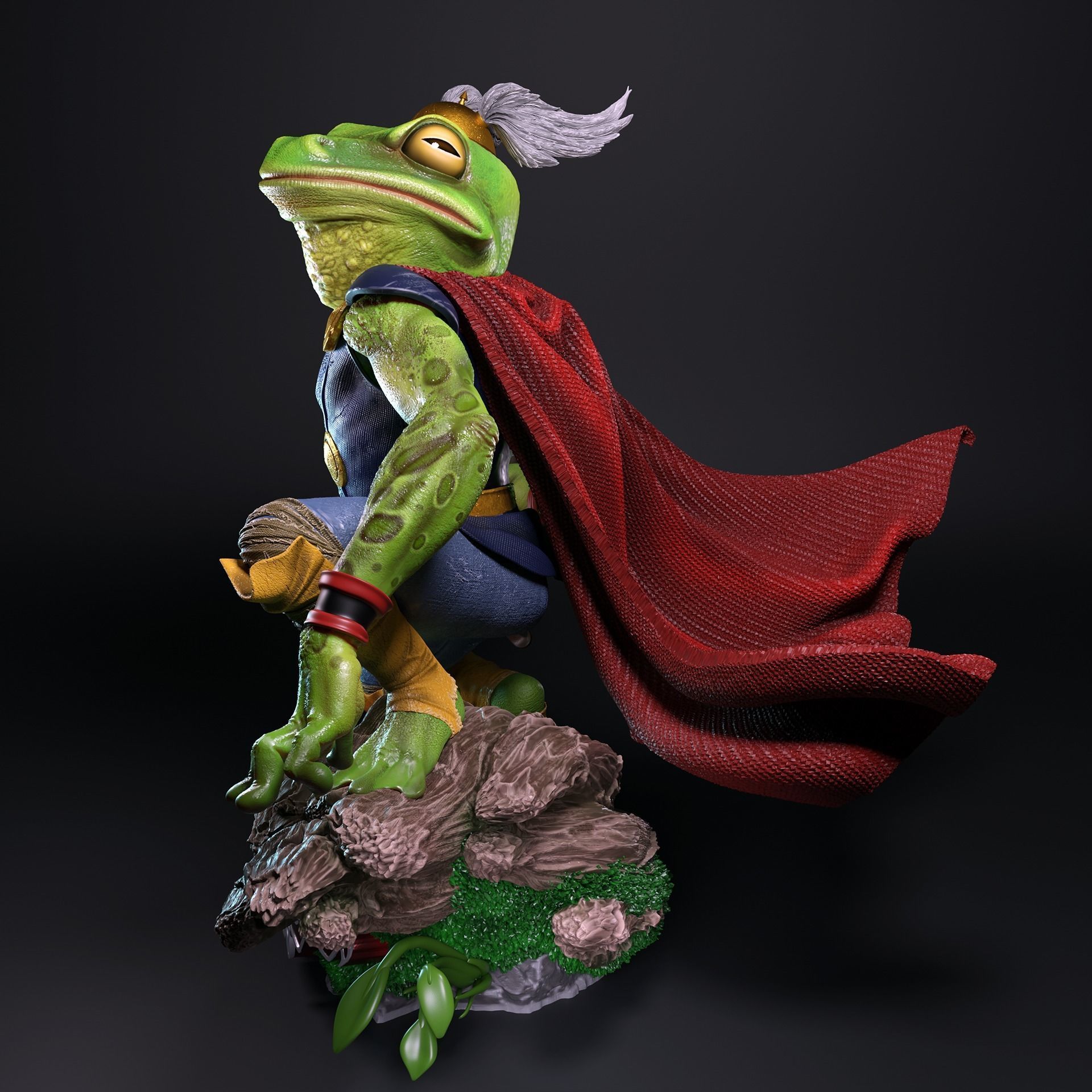 Throg the frog - thor 3D print model_3