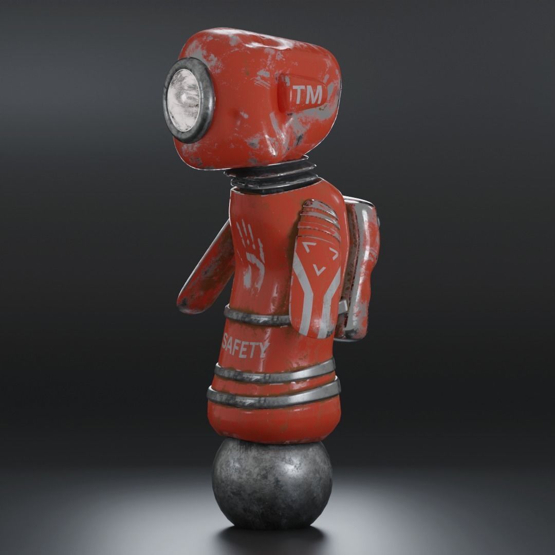 Robot Character Technology Futuristic Droid Free 3D model_1