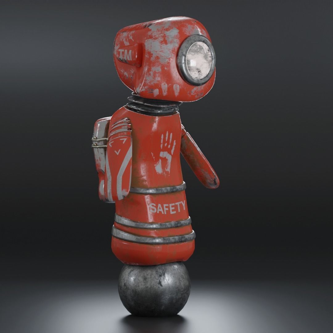 Robot Character Technology Futuristic Droid Free 3D model_8