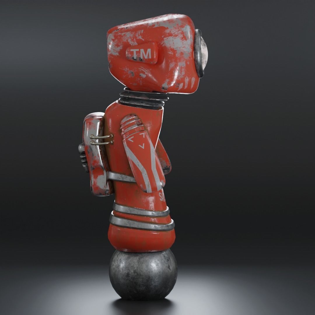 Robot Character Technology Futuristic Droid Free 3D model_6