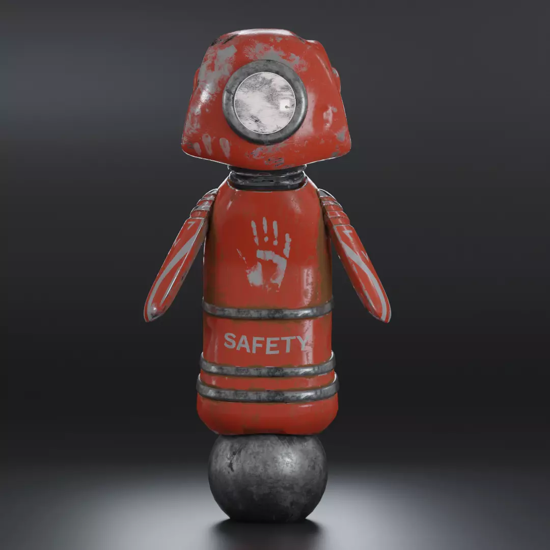 Robot Character Technology Futuristic Droid Free 3D model_0