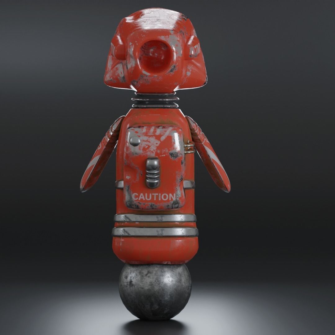 Robot Character Technology Futuristic Droid Free 3D model_5