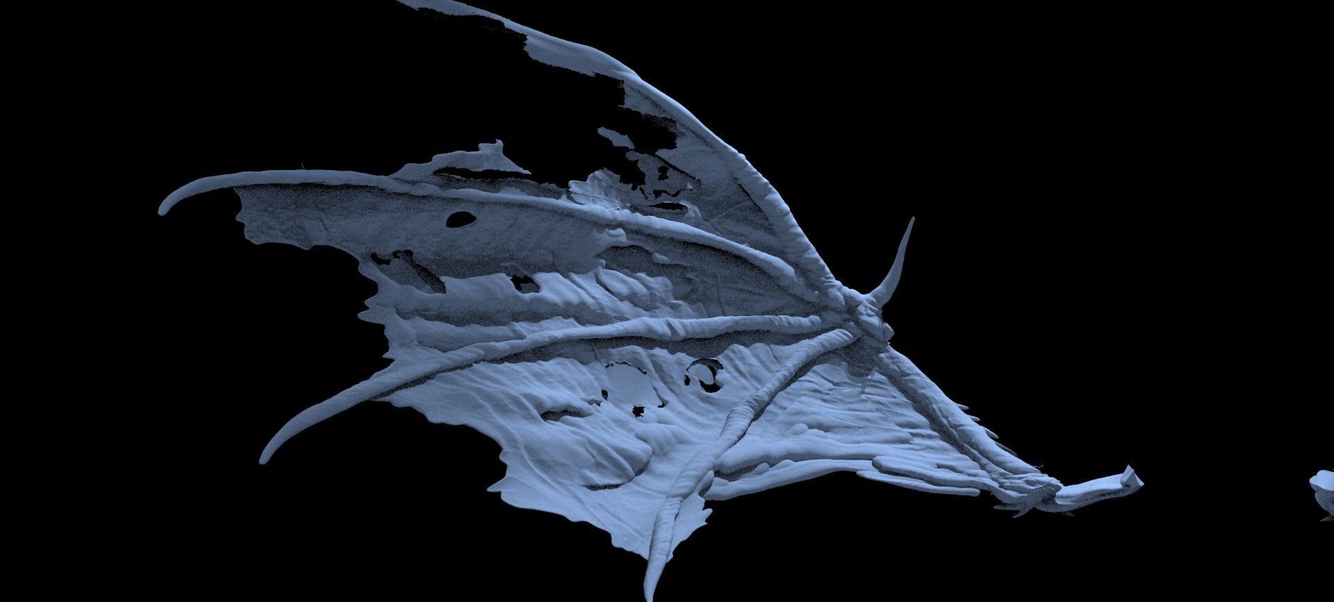Dark Bat Wings 2  3D model_1