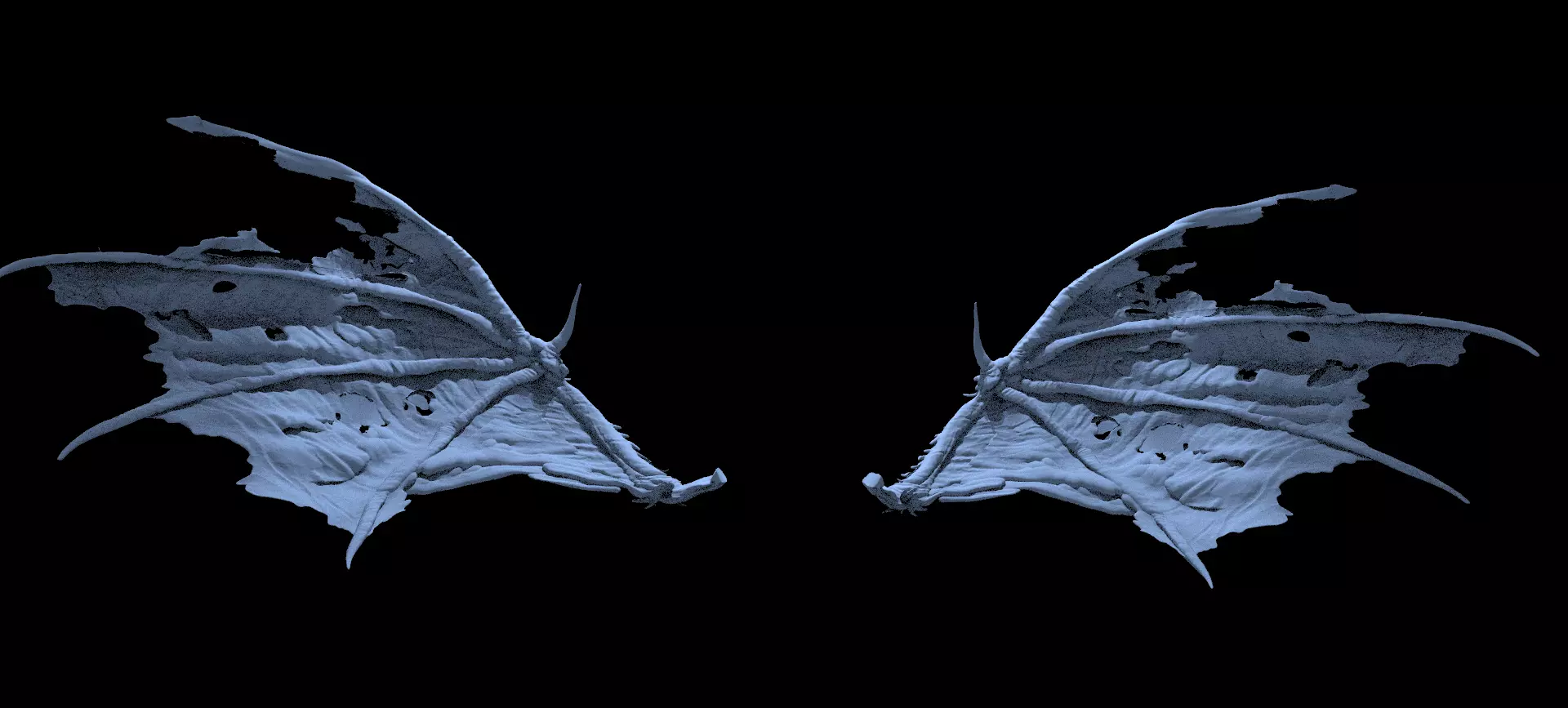 Dark Bat Wings 2  3D model_0