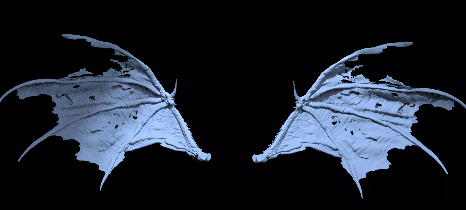 Dark Bat Wings 3  3D model_0