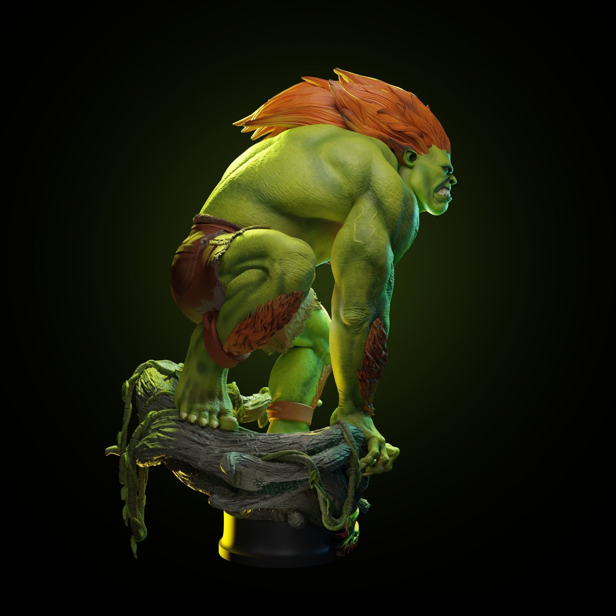 Blanka Street fighter statue  3D print model_2