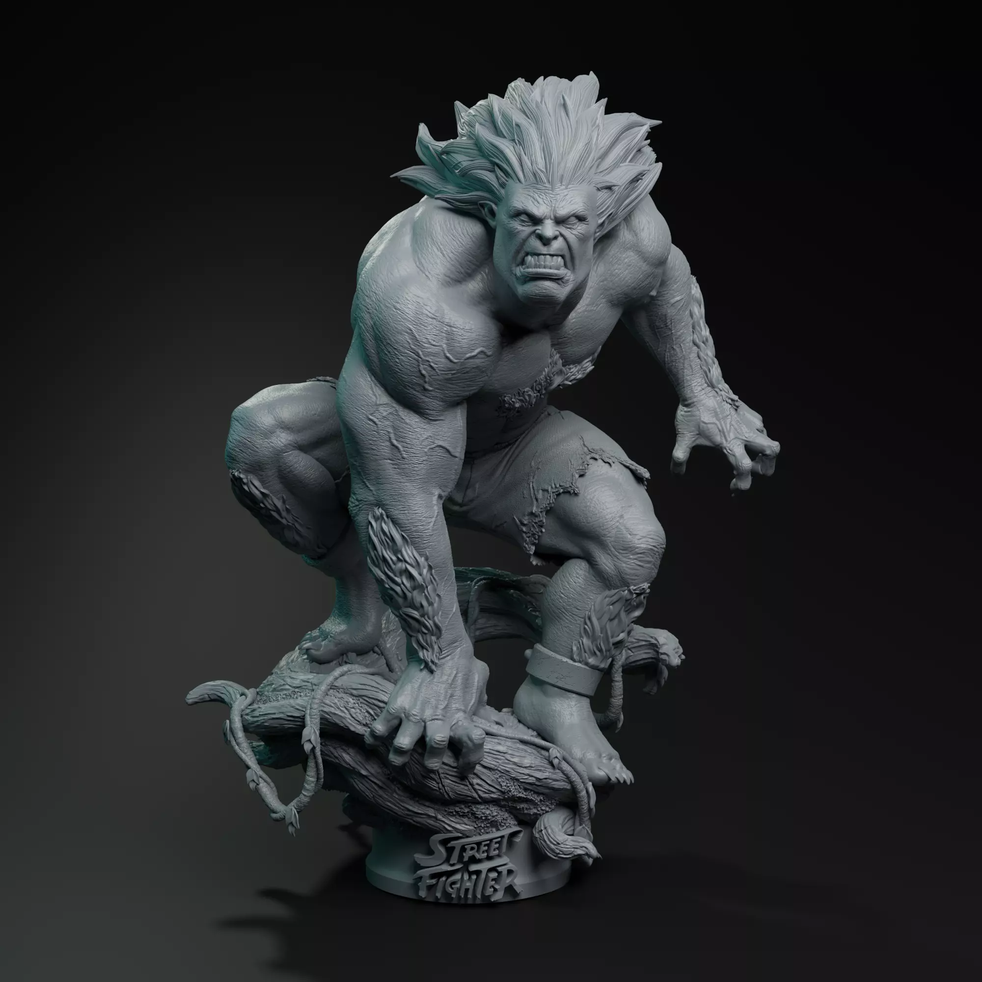 Blanka Street fighter statue  3D print model_0