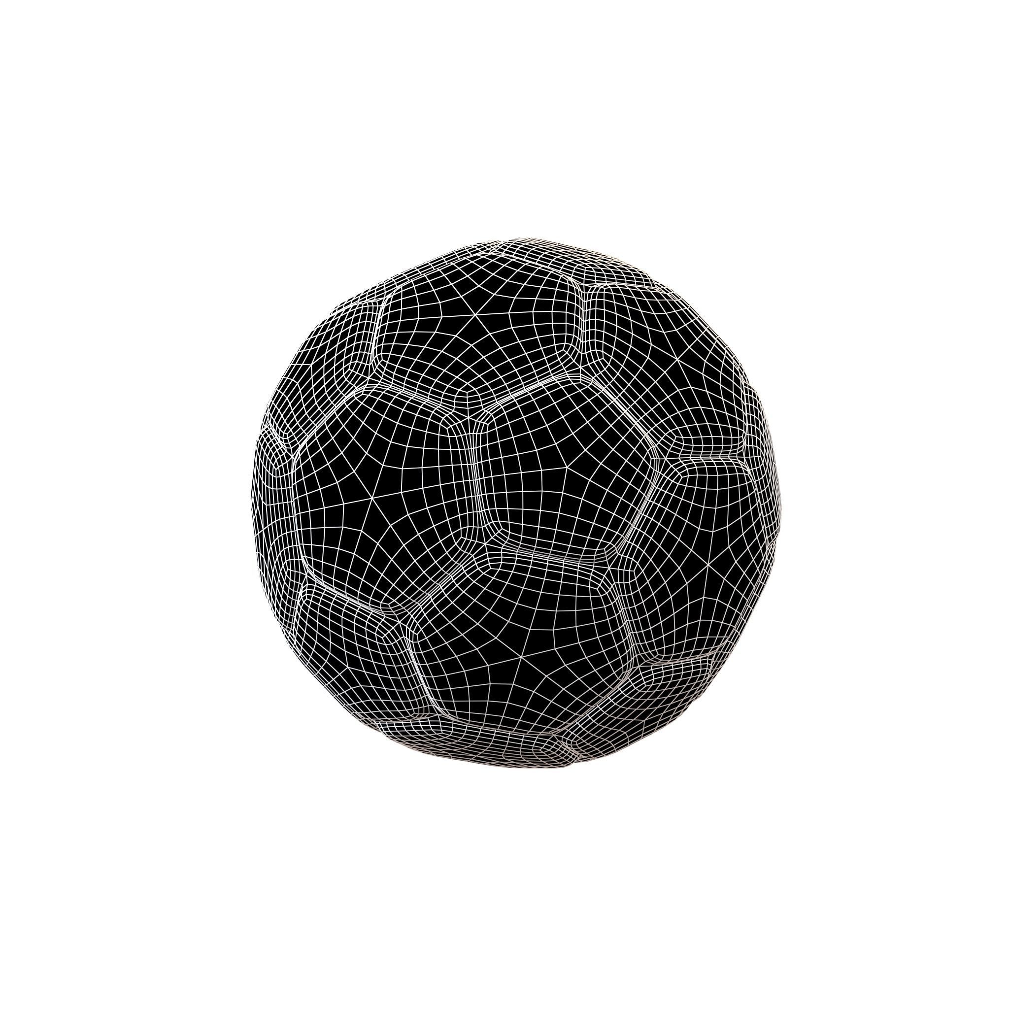 South Korea Flag Soccer Ball v1 001 Low-poly 3D model_6