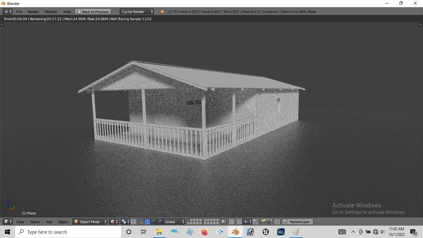Rumah kayu 003-004 Low-poly 3D model_6