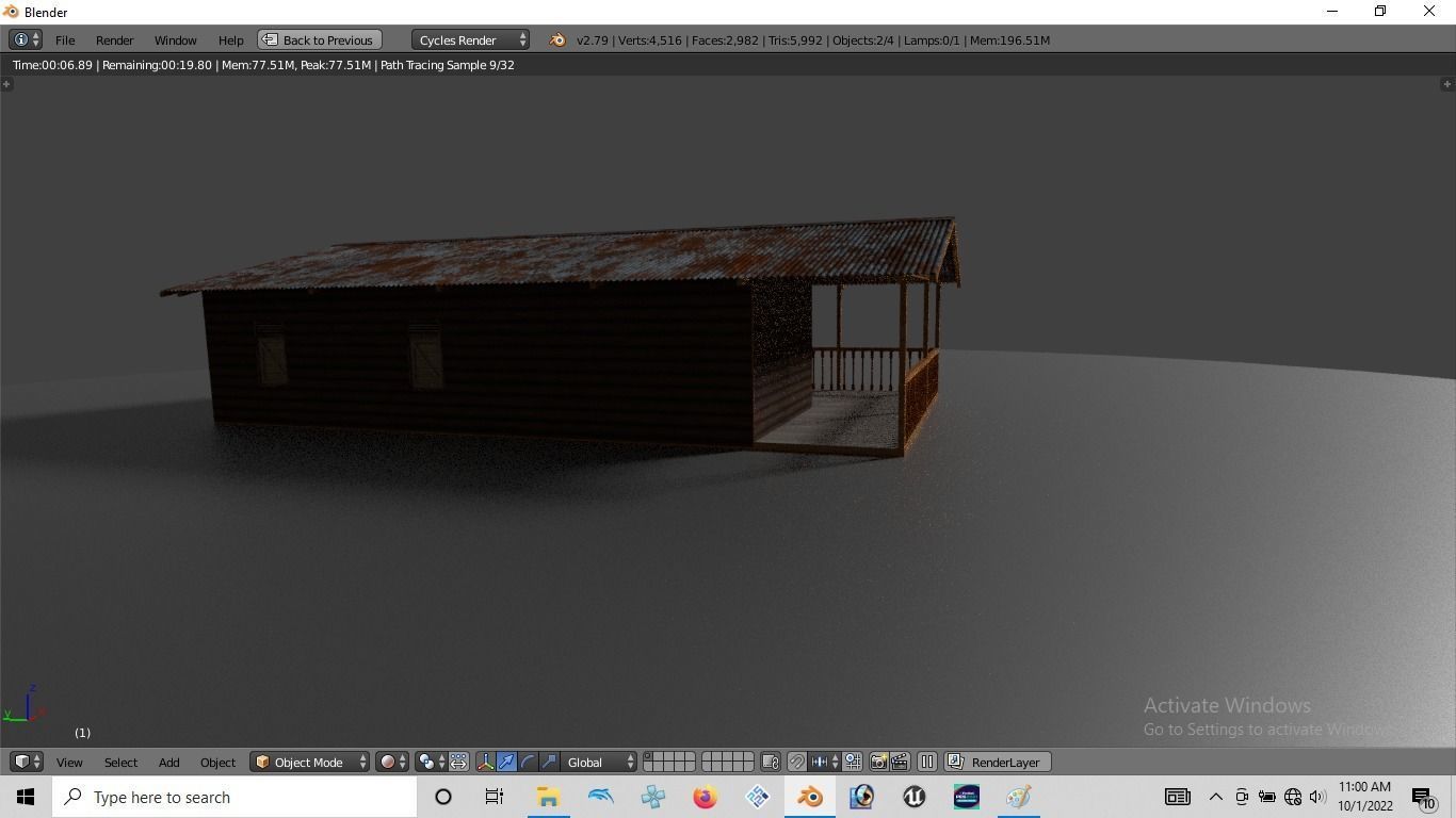 Rumah kayu 003-004 Low-poly 3D model_4