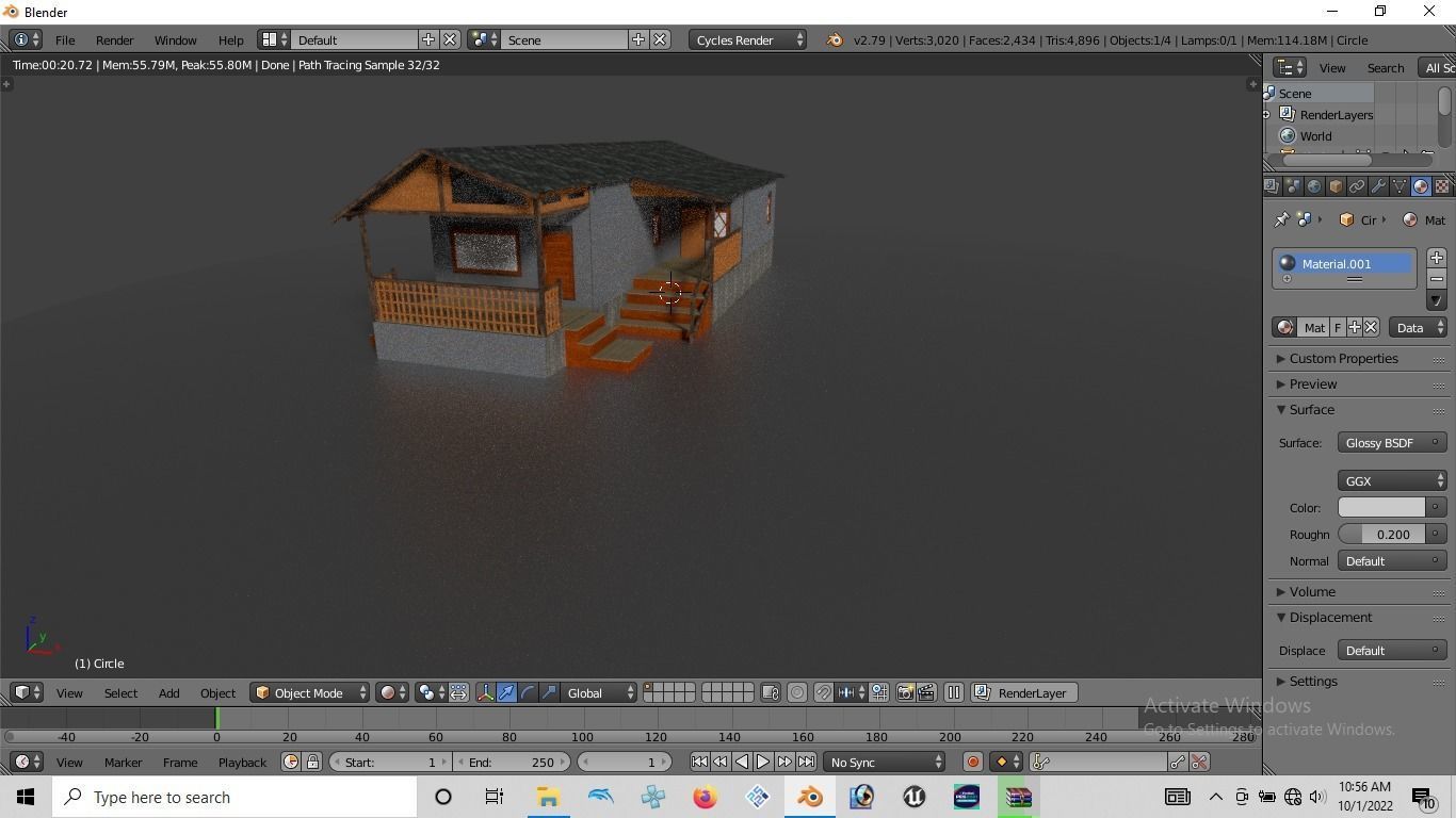Rumah kayu 003-004 Low-poly 3D model_3