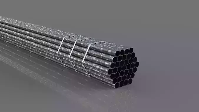 GI pipe bundle Free 3D model