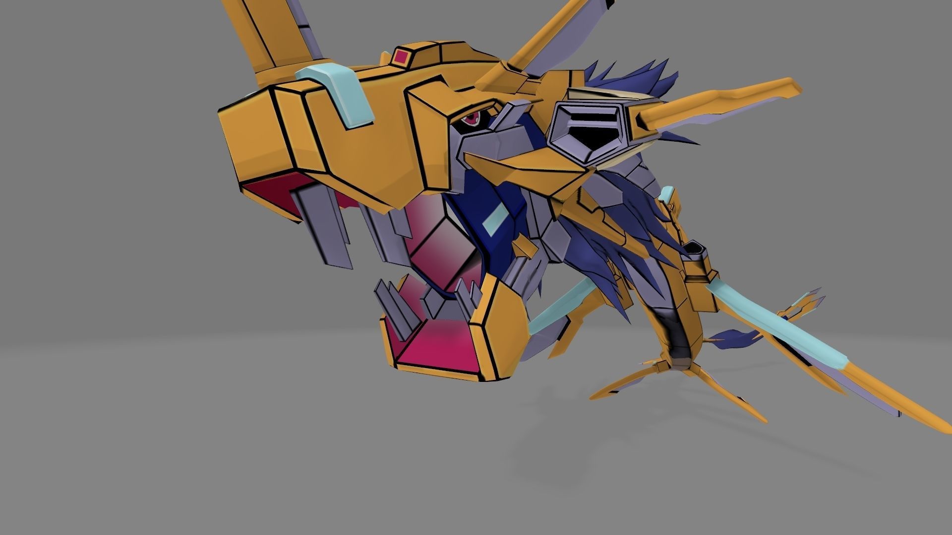 GigaSeadramon dragon 3D print model_7