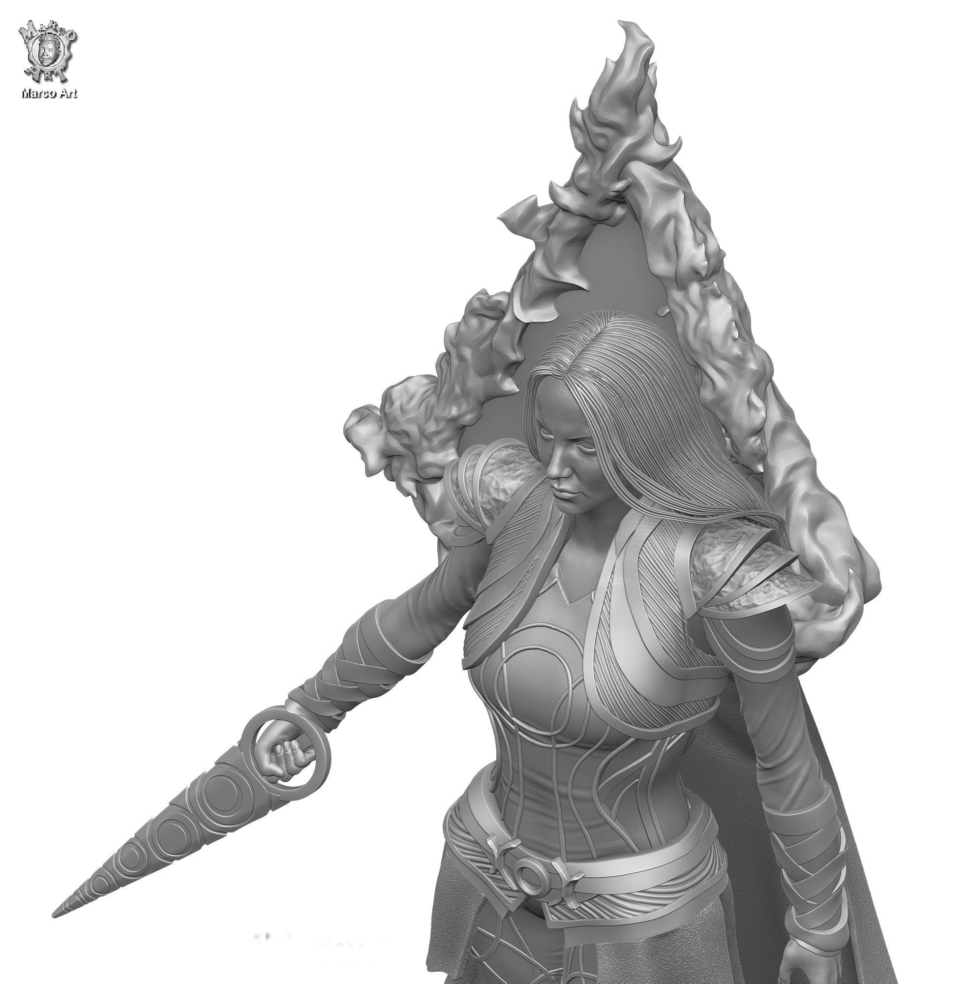 Marvel Doctor Strange Clea stl file  3D print model_4